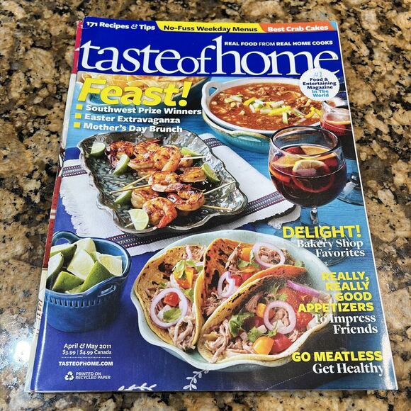 Lot Of Taste Of Homes Cooking Back Issues Recipes Magazines 2011 set Of 6 - Picture 5 of 16